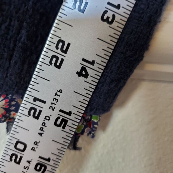 J Crew Lady Jacket Blazer Liberty Floral Trim Tweed Preppy Navy Blue Womens 2 - Picture 15 of 16